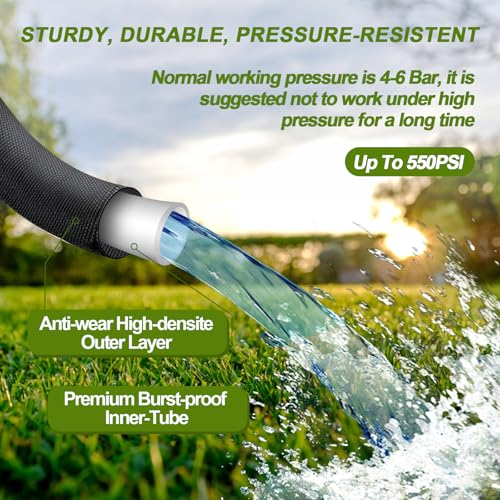 50FT Garden Hose, Non-Expanding Lightweight Leak-Proof Hose
