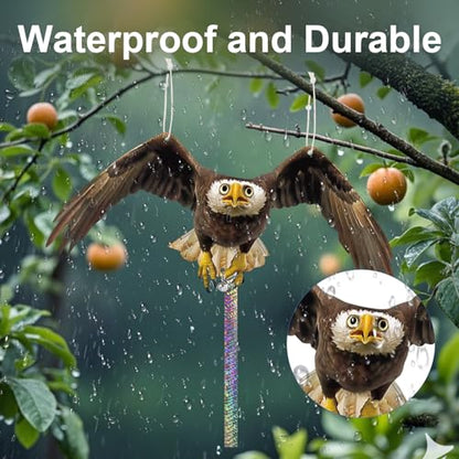 2PCS Hanging Fake Hawk to Keep Pigeon Away from Balcony - color: Black Hawk（1） 2pcs