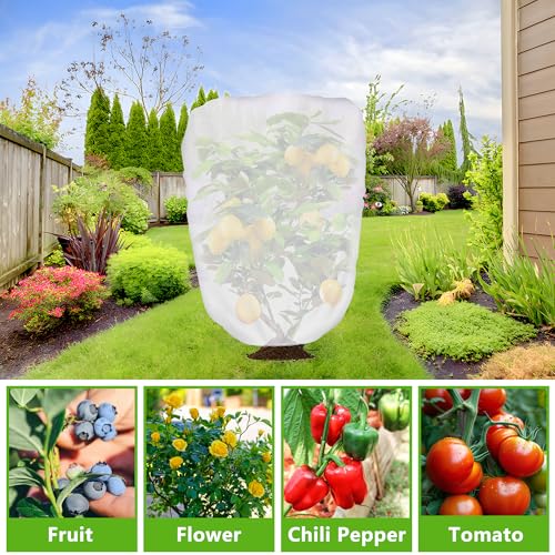 2 Pcs Garden Plant Shade Cover, 3.3x2.6 Ft Non-Woven Sunshade Cloth - color: 2 Pcs, size: 3.3 x 2.6 Ft