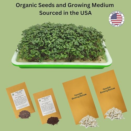 Microgreen Kit - Mister, 2 Sets of Trays, Hydroponic Medium, Organic Seeds - style: Hydroponic Confetti Kit