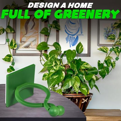 110 Pcs Wall Plant Clips for Climbing Plants, Self-Adhesive (Green) - color: Green