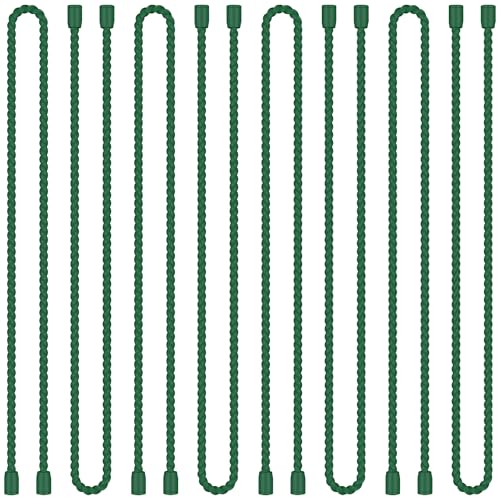 8PCS 18 Inch Silicone Cable Ties, Reusable Bendable Rubber Twist Ties - color: Pine Green, size: 18in(8pcs)