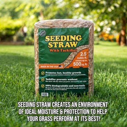 Seeding Straw with Tackifier, 2.5 cu ft (Covers up to 500 Square Feet)