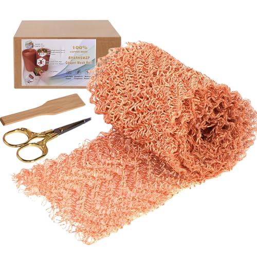 Copper Mesh Rodent Control 4" x 50 in Copper Wool for Slugs Mice Pest Snail - size: 4 inx50 in