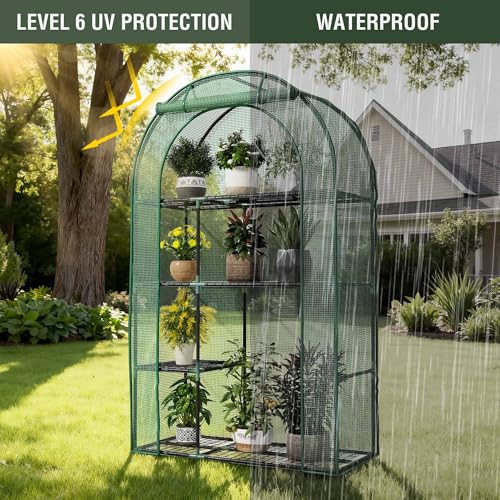 Mini Greenhouse for Outdoors, Portable Small Greenhouse - style: 38"x17"x62" Green