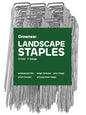 GROWNEER 100 Pack Landscape Staples 12 inch Galvanized Steel Yard Stakes - size: 12 Inch