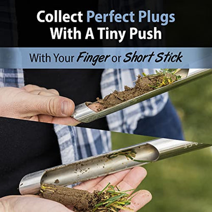 Soil Probe with Small Soil Sampler Bags. 12" Soil Sample Probe Rod. Patent Pending Ground Probe Design for Tidy Strata in Soil Test Sampling. - size: 12 Inch