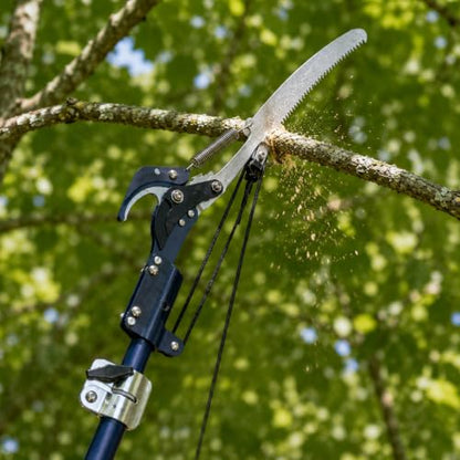 Spear & Jackson 4930FZ Razorsharp Telescopic Tree Pruner, Extendable Pole Handle for Removing High Branches, Sharp Saw Blade for Cutting Thick Limbs and Powerful Pull Cord Lopper for Light Trimming - style: Telescopic Tree Pruner