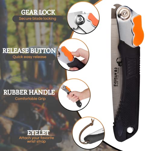 8-inch Folding Hand Saw Compact Camp Saw for Trees Pruning and Gardening
