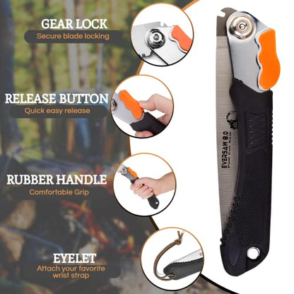 8-inch Folding Hand Saw Compact Camp Saw for Trees Pruning and Gardening