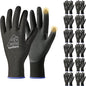 toolant Microfoam Nitrile Work Gloves with Grip, 12 Pairs, Black, Small - color: Black-12pairs, size: Small