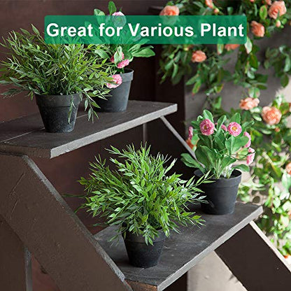 vensovo 5 Inch Black Terracotta & Clay Pots with Saucer, 6 Pack - color: Black