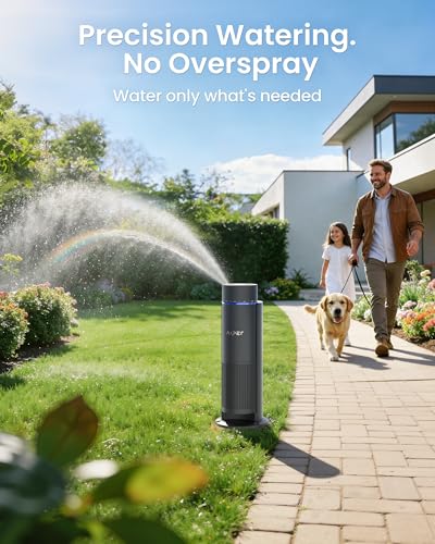 Aiper IrriSense 2 Lawn Sprinkler, Smart Irrigation System, Multi-Zone Plant-Specific Watering, Smart Scheduling, Weather-Adaptive Irrigation with Rain Sensor, for Lawns up to 4,800 sq.ft.-Rainbow