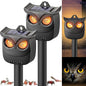 2 Pack Solar Owl Animal Repeller Outdoor for Raccoon Deer Squirrel