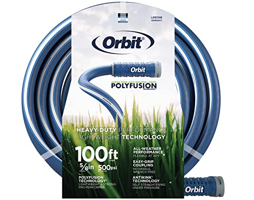 Orbit 22010 Polyfusion Garden Hose - Heavy-Duty Water Hose (100-Foot x 5/8-Inch) - size: 100 Ft, style: Polyfusion
