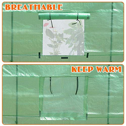 YardGrow Greenhouse Replacement Cover Larger Walk in Outdoor Plant Gardening Greenhouse (Frame Does NOT Included) (Green, 20'x10'x7') - color: Green, 20'x10'x7'