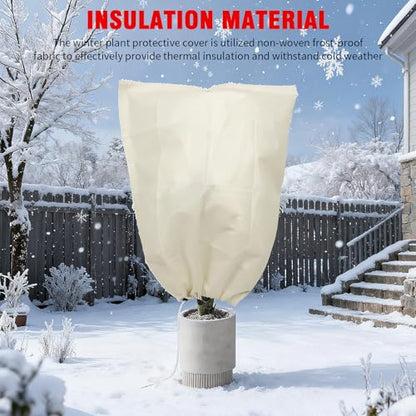 2Pcs Plant Covers Freeze Protection - color: Beige