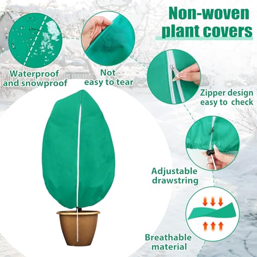 4 Pack Plant Covers Freeze Protection, 47"X32" Frost Blankets for Winter - size: 4PCS-47" X 32"