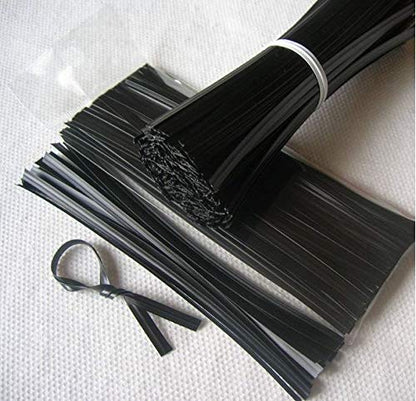 Weststone - Heavy Duty (wire#23) Plastic twist ties - 100pcs Black 8" Pre-cut - color: Black 8" Pre-cut