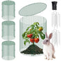 4 Sets 13"x 16" Wire Plant Protector from Animals, Plant Protector Cages - color: Green-4pcs