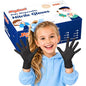 Kids Disposable Gloves, 5-Mil Safe Black Nitrile, XS, 100Ct - color: Black of 100pcs, size: X-Small