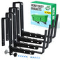 Halatool Window Box Brackets Outdoor, 4Pack Adjustable Planter Box Brackets