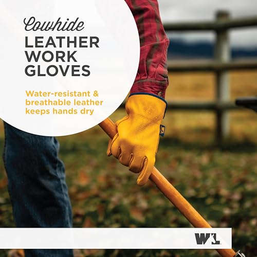 Wells Lamont Men's Slip-On HydraHyde Leather Work Gloves - color: Saddletan, size: X-Large, style: Slip-on