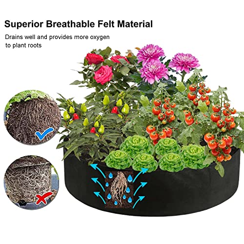 Feitore Fabric Raised Garden Bed, 2 Pack 100 Gallon Plant Grow Bags