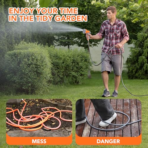GAOMON Retractable Garden Hose Reel, Water Hose Reel 1/2 in x 100 ft - size: 100FT