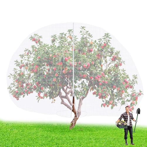 1 Pcs Large Fruit Tree Netting 14 X 18 Ft with Zipper Drawstring - size: 14 x 18 ft