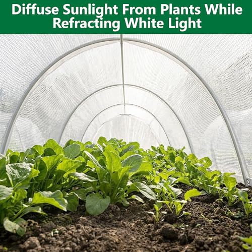 6.6 x 6.6 Ft Plant Sun Shade Cloth, 60% Shading White Sun Protection Net - color: 2x2m