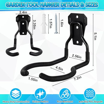 6 Pack Hanger Wall Mount Hooks for Garage Rack