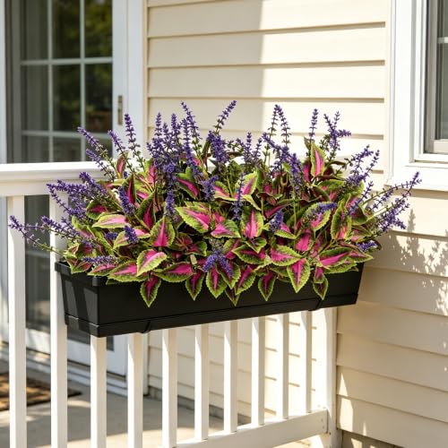 Artificial Coleus Lavender Fake Plants Faux Greenery, 10 PCS