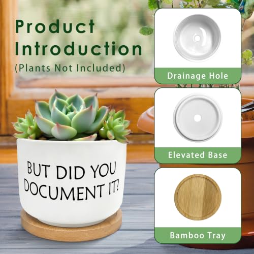 But Did You Document It Funny Plant Pots Succulent Planters - color: Style a -L
