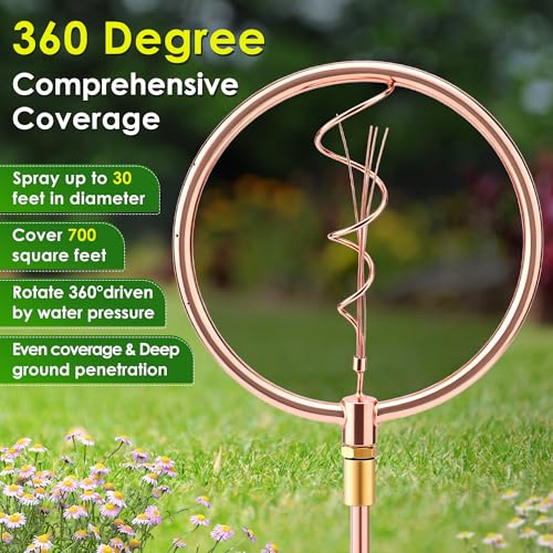 34" Ornamental Sprinkler, 360° Rotating, Wave Spiral - style: Wave Spiral