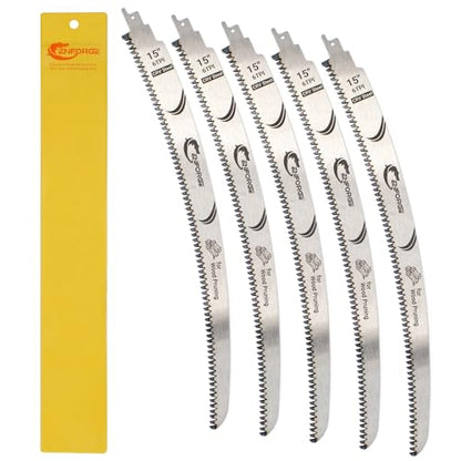 Japanese Teeth Wood Pruning Reciprocating Saw Blades, 15 Inch, 6 TPI, Arc Edge Wood Pruning Saw Blades for Tree Trimming, for Sawzall Blades for Trees (5 Blades)
