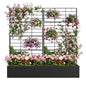 Metal Planter Box with Trellis Set of 2, 71" Raised Garden Bed - size: 2 PCS 35" Lx15.7" Wx70.8" H