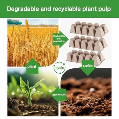360 Cells Peat Pots Seedling Start Trays 36 Pack Plant Starter Kit