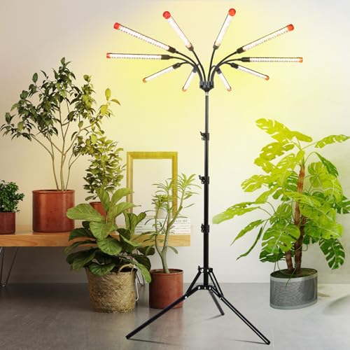 10Head Standing Grow Light for Large & Tall Plants, Bonsai Tree - size: 10Head Stand(90W)