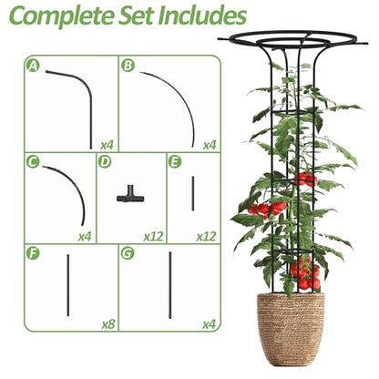 Trellis for Climbing Plants Outdoor, 72“Mushroom Top Trellis(2 Pack) - size: 2 pack(Square)