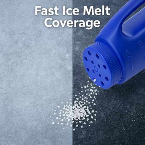 Katai – 2L (70 oz) Hand Held Spreader – Adjustable Hole Size for Seeds, Fertilizer, Salt & Ice Melt – Heavy-Duty Garden Spreader with Scoop – Blue