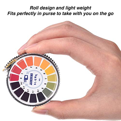 JOVITEC Universal pH Test Paper Strip roll, pH Full Range 0-14, 2 Rolls, 5 m/roll