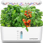 Ahopegarden Indoor Garden Hydroponics Growing System: 10 Pods Kit with LED - color: White