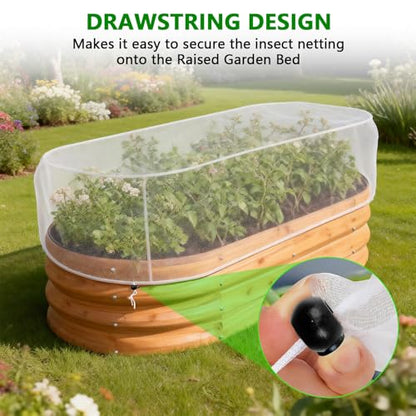 2 PCS Garden Netting for Raised Beds 2x4 FT Pest Barrier Screen - size: 2x4 FT