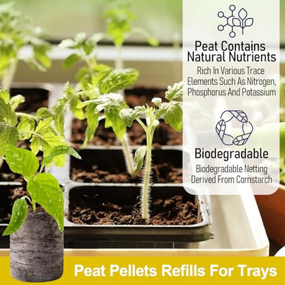 Legigo 100 Pcs 36mm Peat Pellets for Seedlings, Seed Starter Soil Pods - size: 36mm