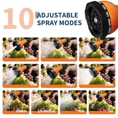 Retractable Garden Hose Reel, 100ft Slow Rewind Wall Mount - size: 100FT