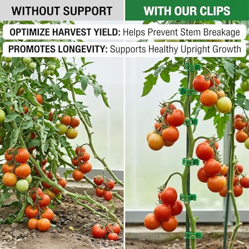 300-Piece Tomato Clips for Climbing Plants, Reusable Trellis Support Set