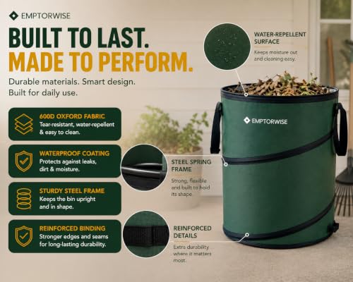 2-Pack 30-Gallon Collapsible Trash Cans, Pop-Up, RV & Camping