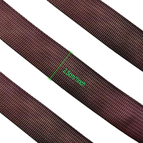 1 Roll 65.6 Feet Tree Tie for Plant Support Garden Strap 1 Inch Width Staking and Guying Material 1,800 Lbs Strength (Coffee) - color: Coffee