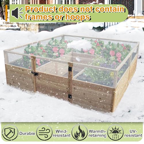 Alphatool 8 x 24 ft Greenhouse Cover Plastic Sheeting for Outdoor Plants - size: 8 x 24 ft